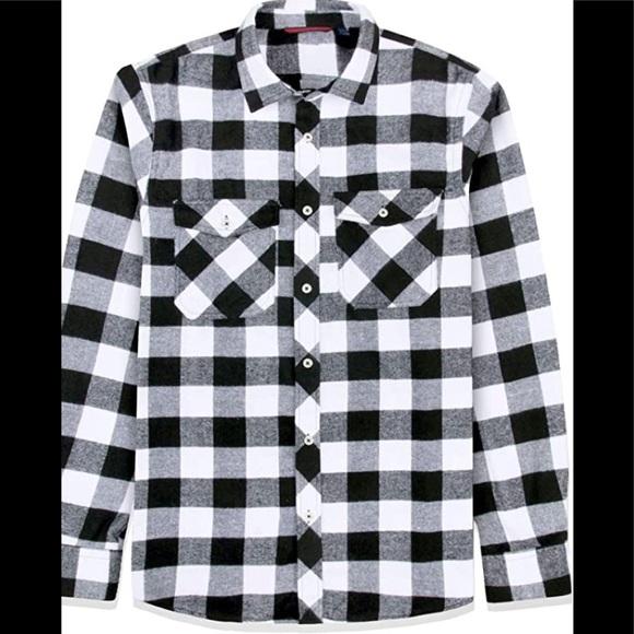 Other - New Mens Cotton Flannel Long Sleeve Shirt Multiple Sizes